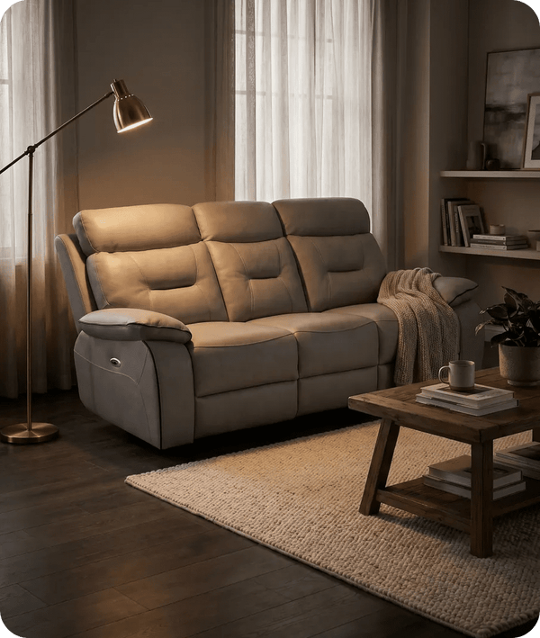 foster-light-grey-fabric-electric-recliner-3-seater-sofa-in-a-uk-living-room