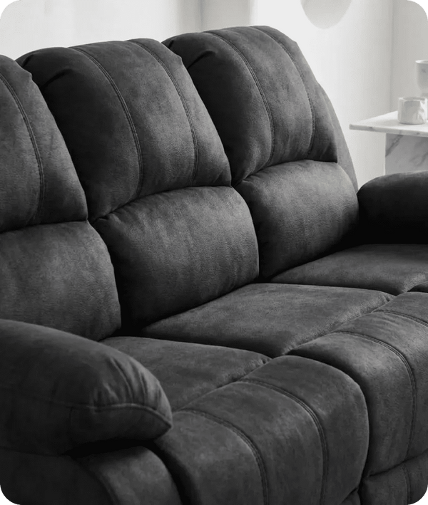 Veloura Charcoal Fabric 3 Seater Sofa