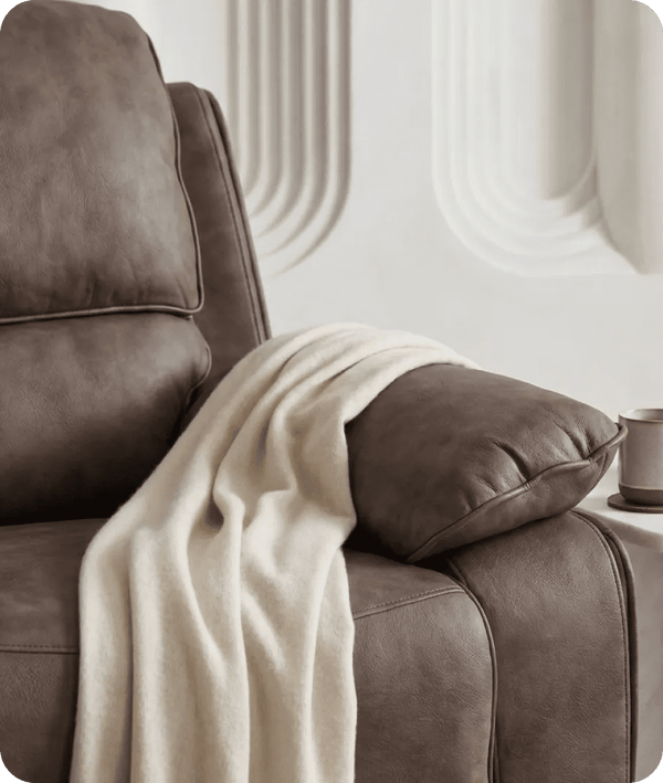 Chelsea Brown Suede Fabric Electric Recliner Armchair