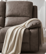 Chelsea Brown Suede Fabric Electric Recliner 2 Seater Sofa - Sofa-Direct