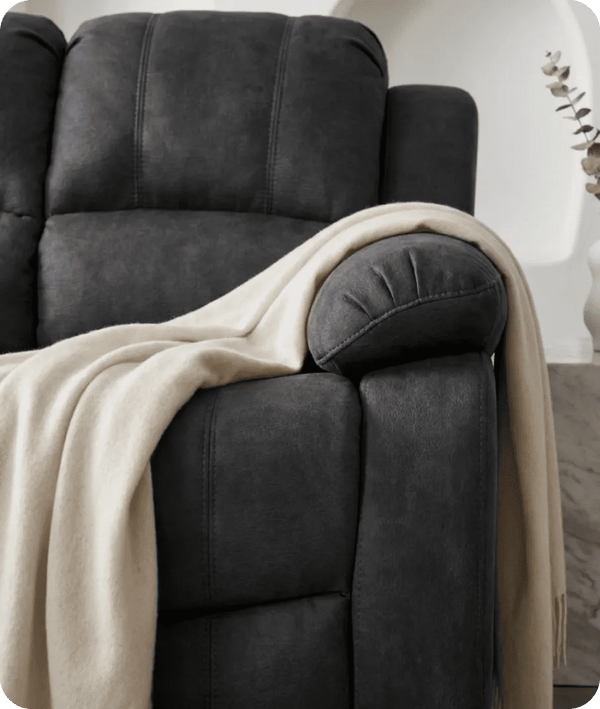 Veloura Charcoal Fabric 3 Seater Sofa