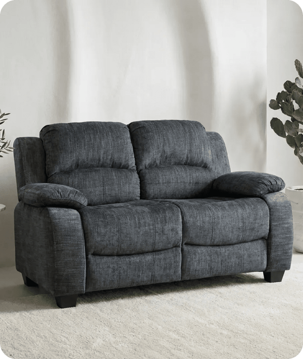 Veloura Roxy Grey Fabric 2 Seater Sofa