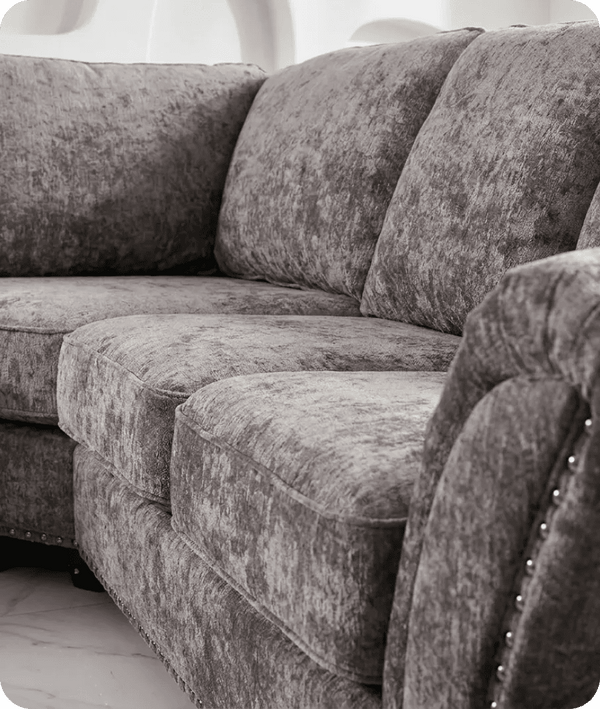 Cotswold Truffle Fabric High Back Corner Sofa