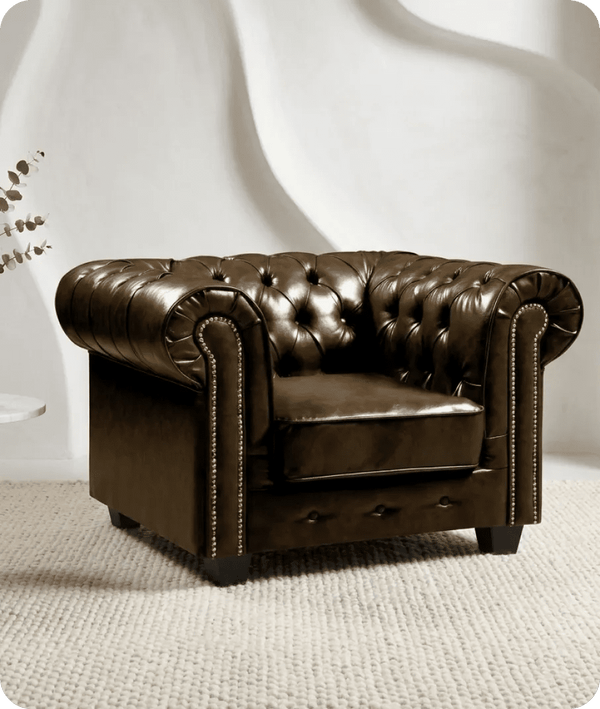 Windsor Classic Brown Leather Antique Armchair