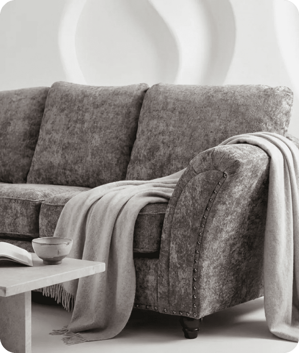 Cotswold Truffle Fabric High Back Corner Sofa