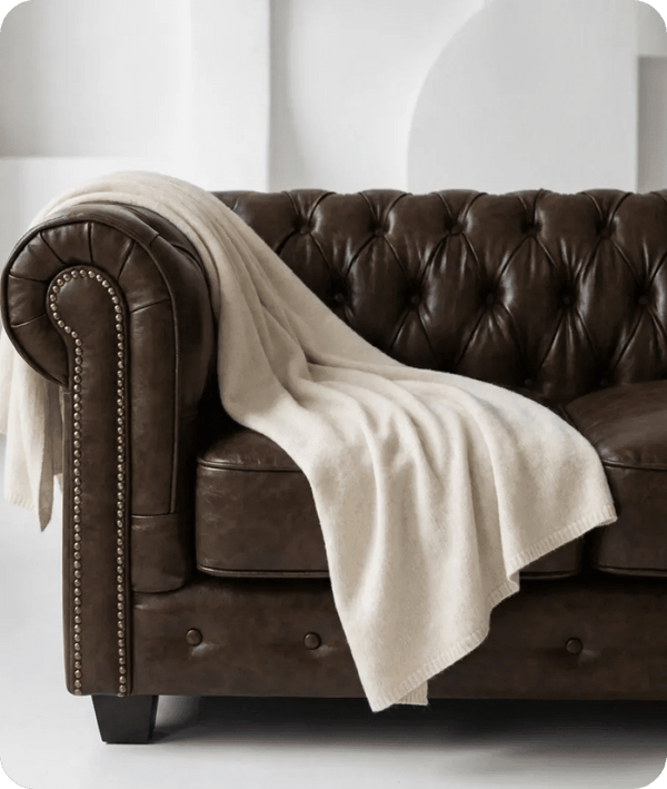 Windsor Classic Brown Leather Antique 2 Seater Sofa