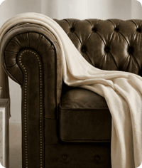 Chesterfield Brown Leather Antique 3 Seater Sofa - Sofa-Direct