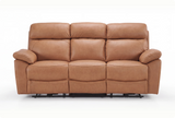Torino Genuine Leather Caramel 3 Seater Sofa