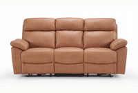 Torino Genuine Leather Caramel 3 Seater Sofa