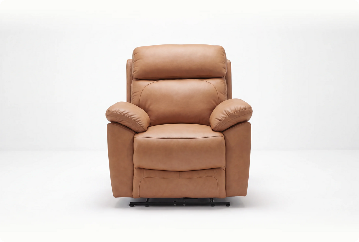 Torino Genuine Leather Caramel Armchair