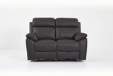 Torino Genuine Leather Grey 2 Seater Sofa