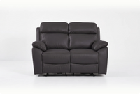 Torino Genuine Leather Grey 2 Seater Sofa