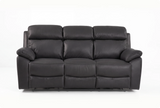 Torino Genuine Leather Grey 3 Seater Sofa