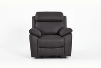 Torino Genuine Leather Grey Armchair