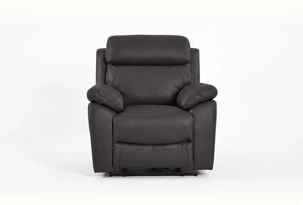 Torino Genuine Leather Grey Armchair