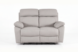 Torino Genuine Leather Light Grey 2 Seater Sofa