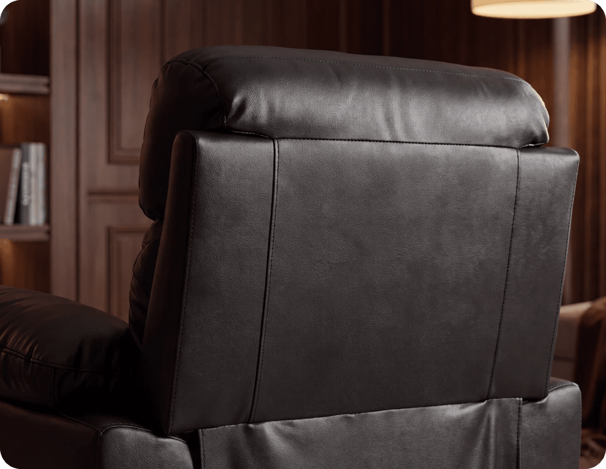 Velmont Genuine Black Armchair