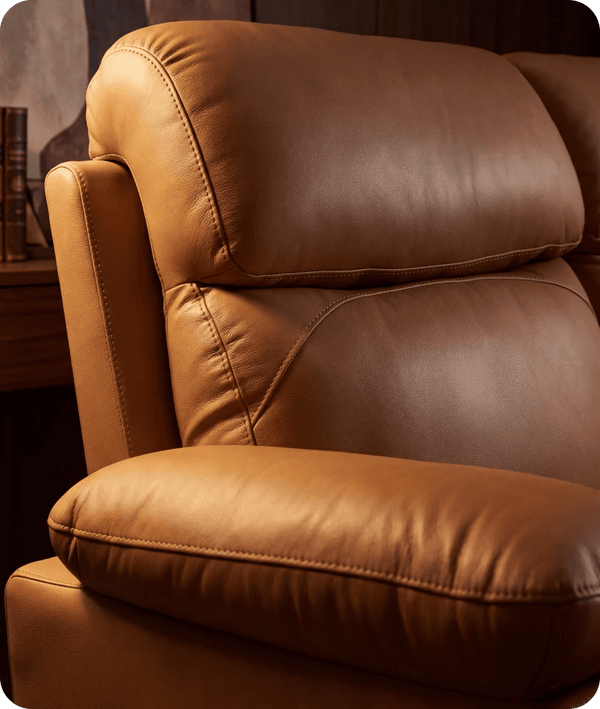 Velmont Genuine Caramel 2 Seater Sofa