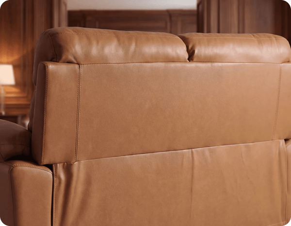 Velmont Genuine Leather Caramel 2 Seater