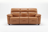 Velmont Genuine Leather Caramel 3 Seater Sofa