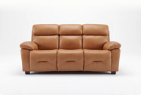 Velmont Genuine Leather Caramel 3 Seater Sofa