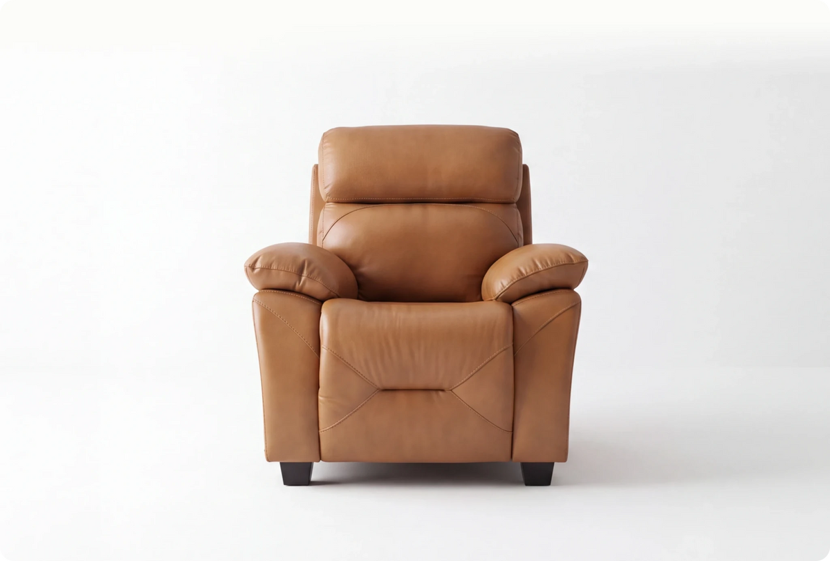Velmont Genuine Leather Caramel Armchair