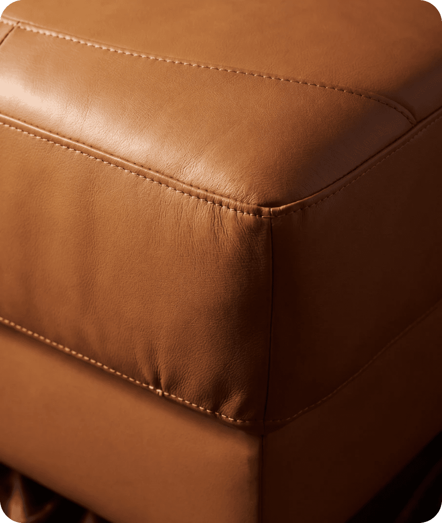 Velmont Genuine Caramel Footstool