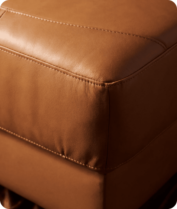 Velmont Genuine Caramel Footstool