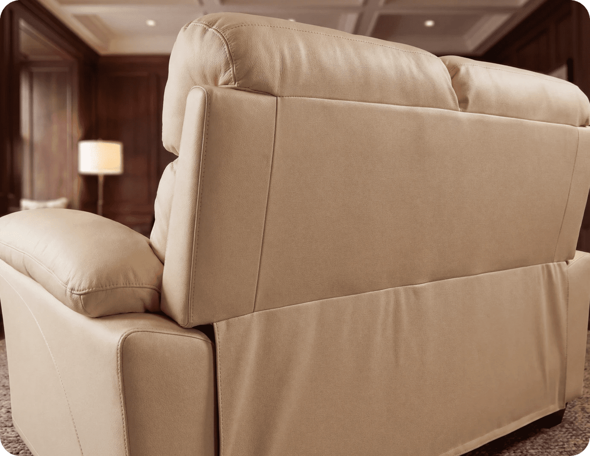 Velmont Genuine Leather Cream 2 Seater