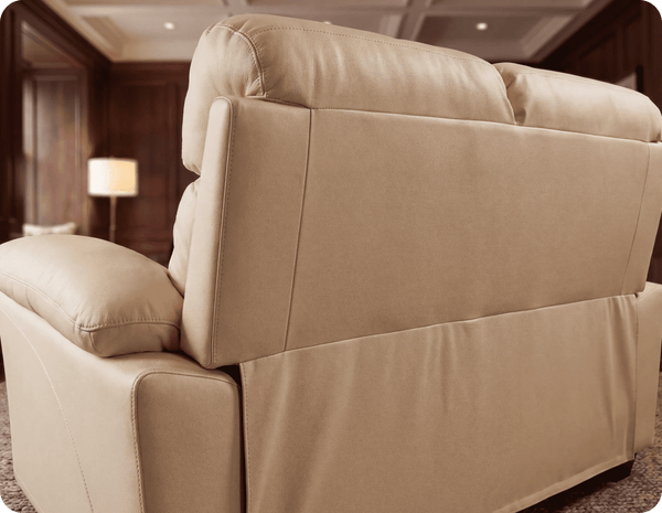 Velmont Genuine Leather Cream 2 Seater