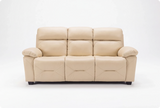 Velmont Genuine Leather Cream 3 Seater