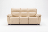 Velmont Genuine Leather Cream 3 Seater