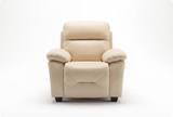 Velmont Genuine Leather Cream Armchair