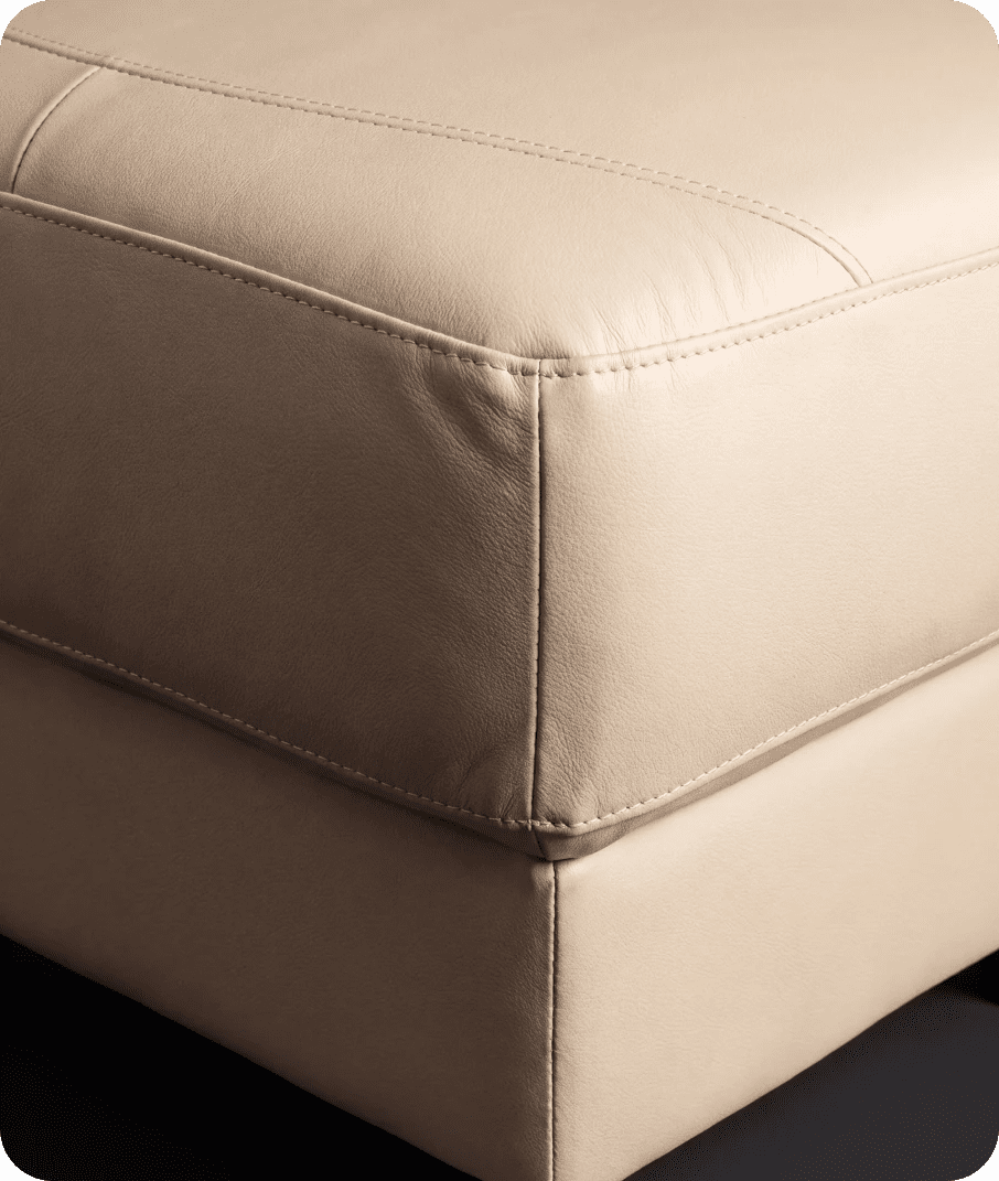 Velmont Genuine Cream Footstool