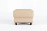 Velmont Genuine Leather Cream Footstool