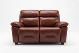 Velmont Genuine Leather Tan 2 Seater Sofa