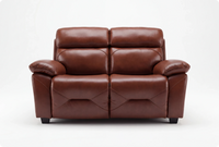 Velmont Genuine Leather Tan 2 Seater Sofa
