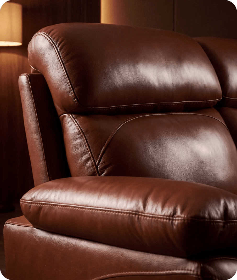 Velmont Genuine Leather Tan 2 Seater