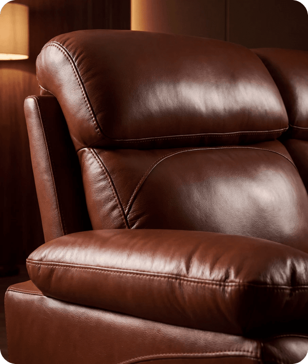 Velmont Genuine Leather Tan 2 Seater