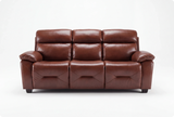 Velmont Genuine Leather Tan 3 Seater Sofa