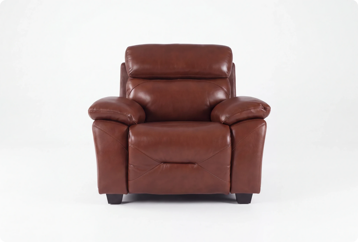 Velmont Genuine Leather Tan Armchair