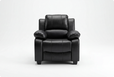Veloura Black Leather Armchair