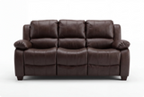 Veloura Brown Leather 3 Seater Sofa