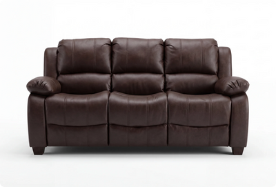 Veloura Brown Leather 3 Seater Sofa