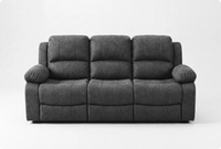 Veloura Charcoal Fabric 3 Seater Sofa