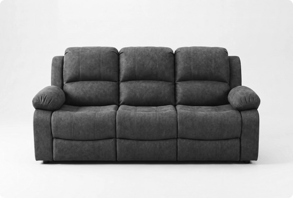 Veloura Charcoal Fabric 3 Seater Sofa