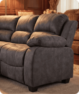 Veloura Charcoal Fabric Corner Sofa