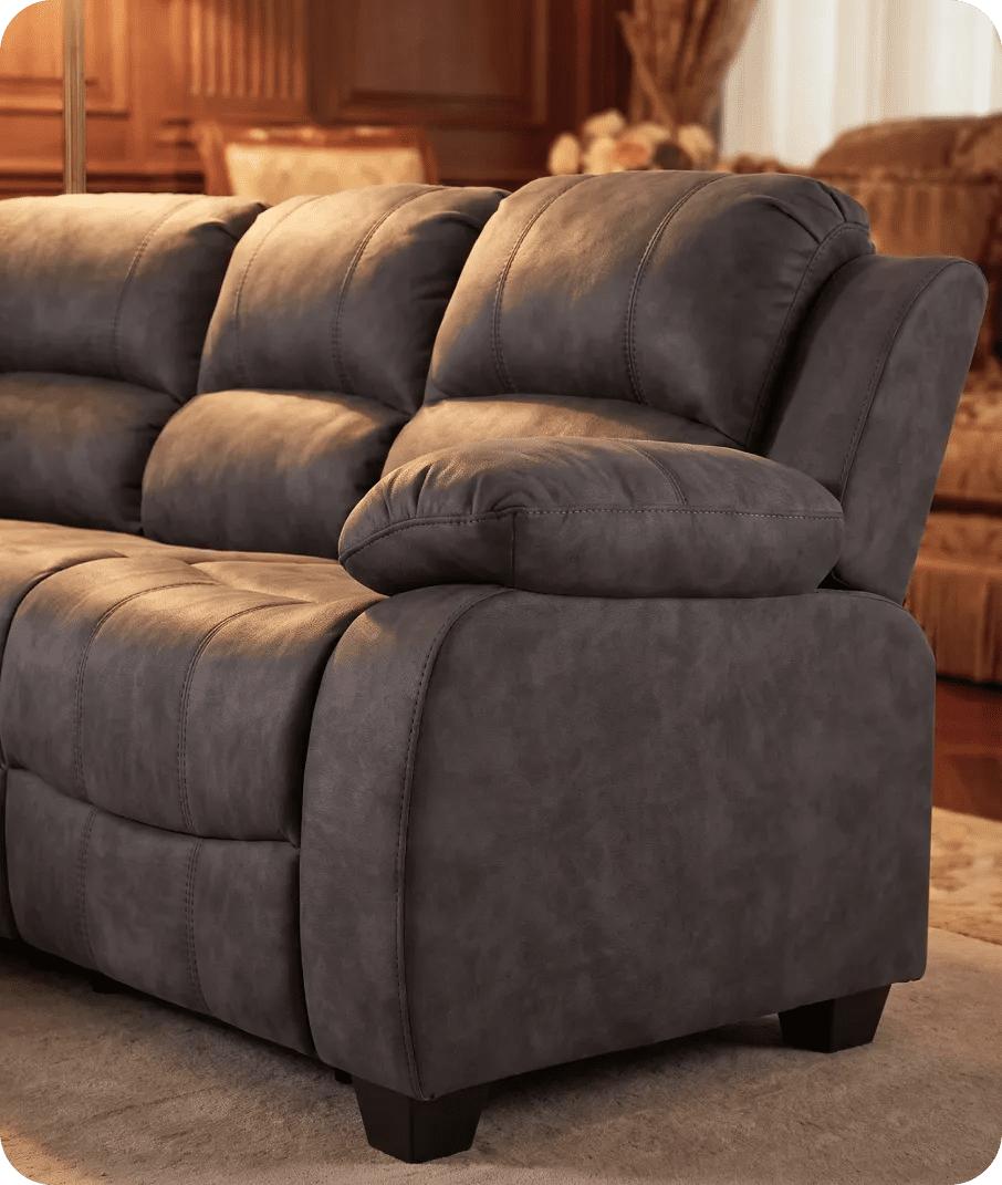 Veloura Charcoal Fabric Corner Sofa