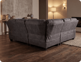 Veloura Charcoal Fabric Corner