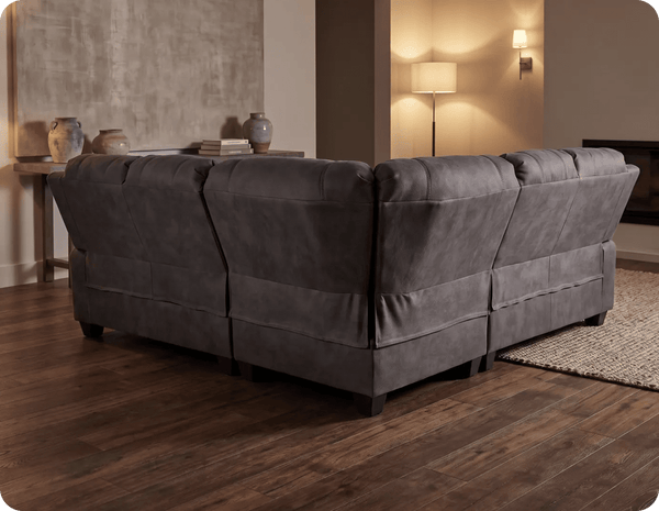 Veloura Charcoal Fabric Corner